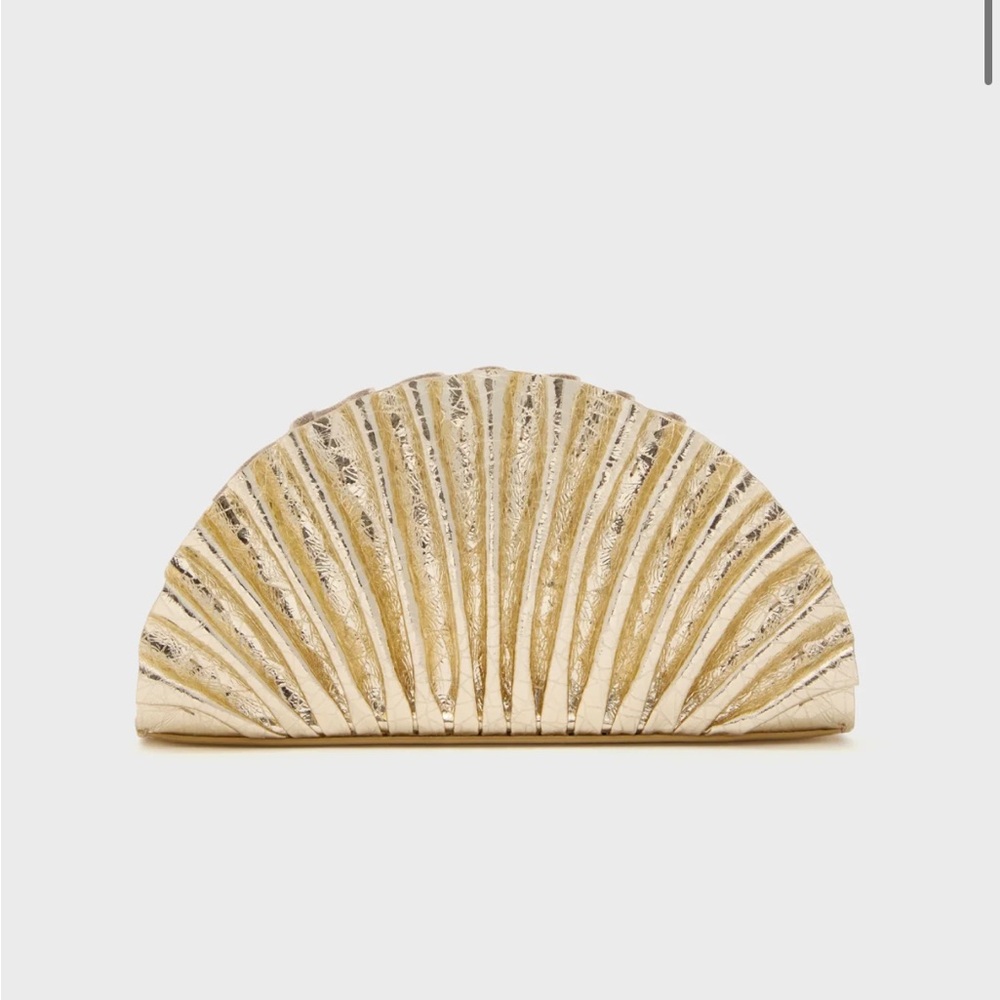 CULT GAIA Bright Brass Mini Nala Clutch, used once
